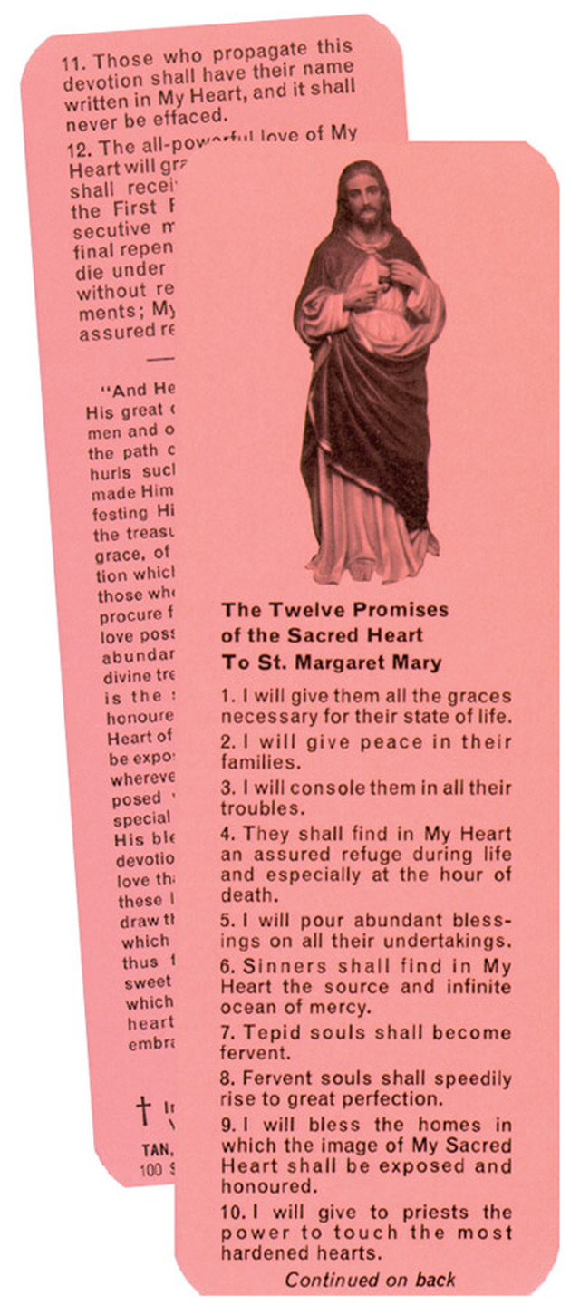 Twelve Promises of the Sacred Heart Prayer Cards (Pkt of 100)